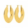 Boucles d'oreilles créoles en acier 316 L PVD doré Bijou tendance