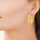 Boucles d'oreilles créoles en acier 316 L PVD doré Bijou tendance