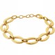 Bracelet gros maillons en acier 316 L PVD doré pour femme 