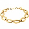 Bracelet gros maillons en acier 316 L PVD doré pour femme 