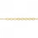 Bracelet gros maillons en acier 316 L PVD doré pour femme 
