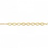 Bracelet gros maillons en acier 316 L PVD doré pour femme 