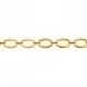 Bracelet gros maillons en acier 316 L PVD doré pour femme 