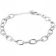 Bracelet argent massif 925/000 mailles ovales pour femme