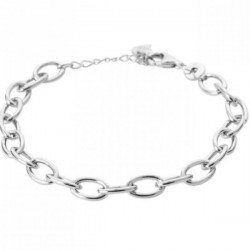 Bracelet argent massif 925/000 mailles ovales pour femme