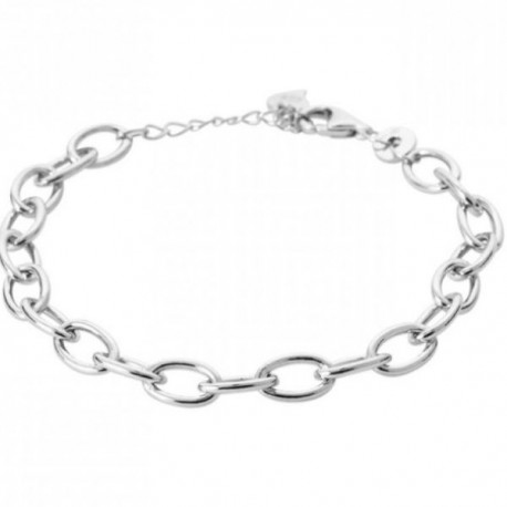 Bracelet argent massif 925/000 mailles ovales pour femme