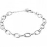 Bracelet argent massif 925/000 mailles ovales pour femme