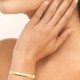 Bracelet jonc effet strié Plaqué Or 18 carats diamètre 62 mm
