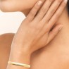 Bracelet jonc effet strié Plaqué Or 18 carats diamètre 62 mm