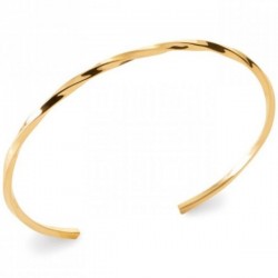 Bracelet jonc torsadé Plaqué Or 18 carats