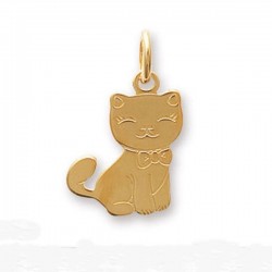 Pendentif chat chaton en Plaqué Or