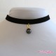 Collier ras de cou noir collection glamour Ysia-bijoux