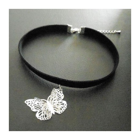 Collier glamour ras de cou papillon collection Ysia-bijoux