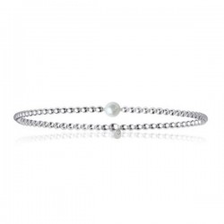 Bracelet argent 925 perles d'argent et perle d'eau douce