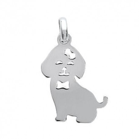 Pendentif joli petit chien en argent 925/000