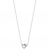 Collier coeur entrelacés argent 925/000 rhodié bijou tendance