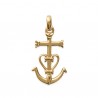 Pendentif croix de Camargues en plaqué or 18 carats bijou mixte