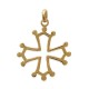 Pendentif croix Occitane en plaqué or 18 carats