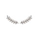 Boucles contours d'oreilles feuilles de laurier argent 925 et zirconium