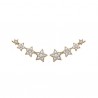 Boucles contours d'oreilles étoiles en plaqué or 18 carats et zirconium