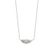 Collier argent 925/000 et zirconium pendentif feuille collection Nature