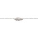 Bracelet argent 925/000 plume zirconium bijou collection Nature