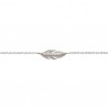 Bracelet argent 925/000 plume zirconium bijou collection Nature