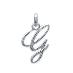 Pendentif initiale prénom G en argent 925/000