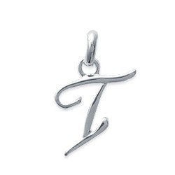 Pendentif initiale I en argent 925/000 lettre prénom 17 mm 