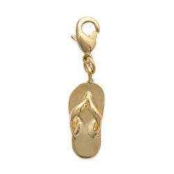 Pendentif charm en plaqué or 18 carats pendentif tong bijou tendance