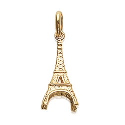 Pendentif Tour Eiffel en plaqué or 18 carats bijou tendance à petit prix