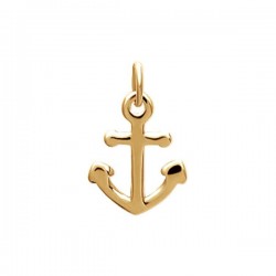 Pendentif ancre marine en argent plaqué or 18 carats 