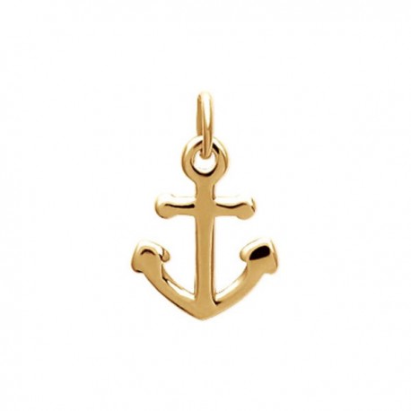 Pendentif ancre marine en argent plaqué or 18 carats 