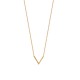 Collier tendance en plaqué or 18 carats pendentif forme V