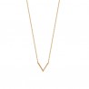 Collier tendance en plaqué or 18 carats pendentif forme V