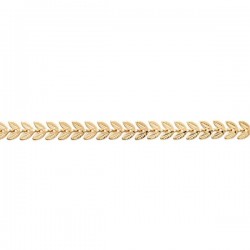 Bracelet maille épis de blé en plaqué or 18 carats bijou de joaillerie 
