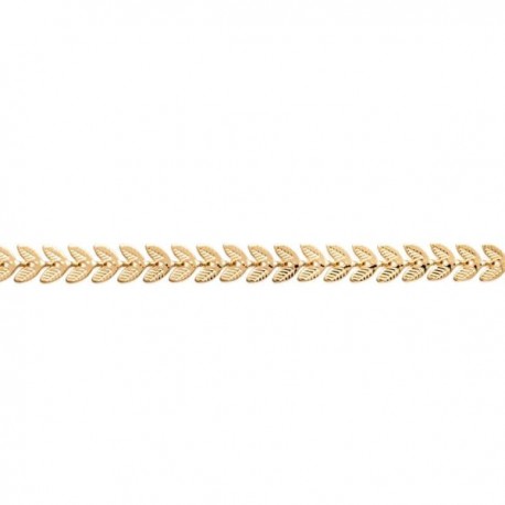 Bracelet maille épis de blé en plaqué or 18 carats bijou de joaillerie 