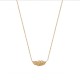 Collier plume en plaqué or 18 carats bijou ultra tendance 