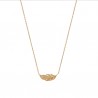 Collier plume en plaqué or 18 carats bijou ultra tendance 