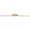 Bracelet plume en plaqué or 18 carats bijou ultra tendance