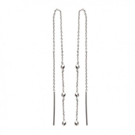 Boucles chaines d'oreilles en argent 925/000 bijou ultra tendance