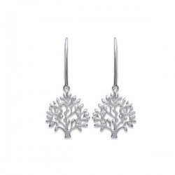 Boucles d'oreilles arbre de vie en Argent 925/000