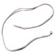 Collier cordon fil de soie violet mauve lilas et argent 925 38 cm 40 cm 42 cm