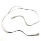 Collier cordon fil de soie blanc fermoir argent 925 38 cm 40 cm 42 cm