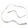 Collier cordon fil de soie blanc fermoir argent 925 38 cm 40 cm 42 cm