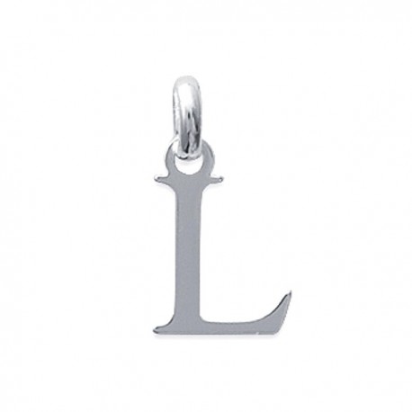 Pendentif initiale argent 925 lettre L hauteur totale 18 mm avec bélière