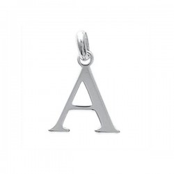 Pendentif initiale argent 925 lettre A hauteur totale 19 mm avec bélière