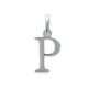 Pendentif initiale argent 925 lettre P hauteur totale 18 mm avec bélière