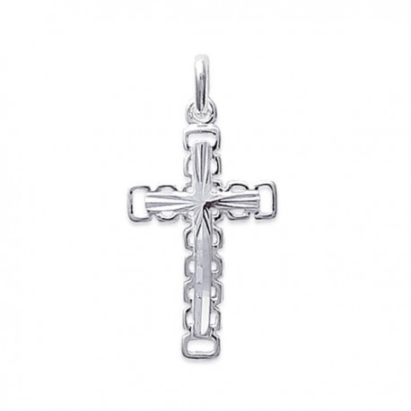 Pendentif croix en Argent 925/000 rhodié