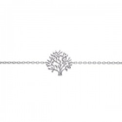 Bracelet arbre de vie en argent 925/000 rhodié